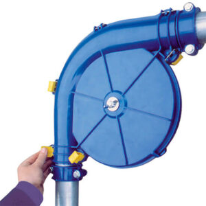 CURVA AZUL  TUBO  60 MM CIERRE RAPIDO CORNER