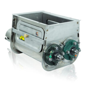 CAJETIN COMPLETO 90 INOX DE 2 SALIDAS CON RODAMIE